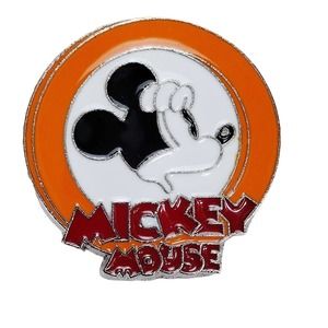 Disney World Land Mickey Mouse Head Orange Circle Expressions Trading Pin 2010